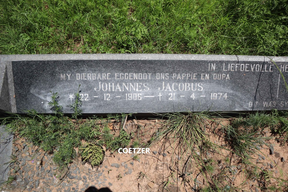 COETZER Johannes Jacobus 1906-1974 &amp; Maria du Plessis VAN HEERDEN 1911-1988