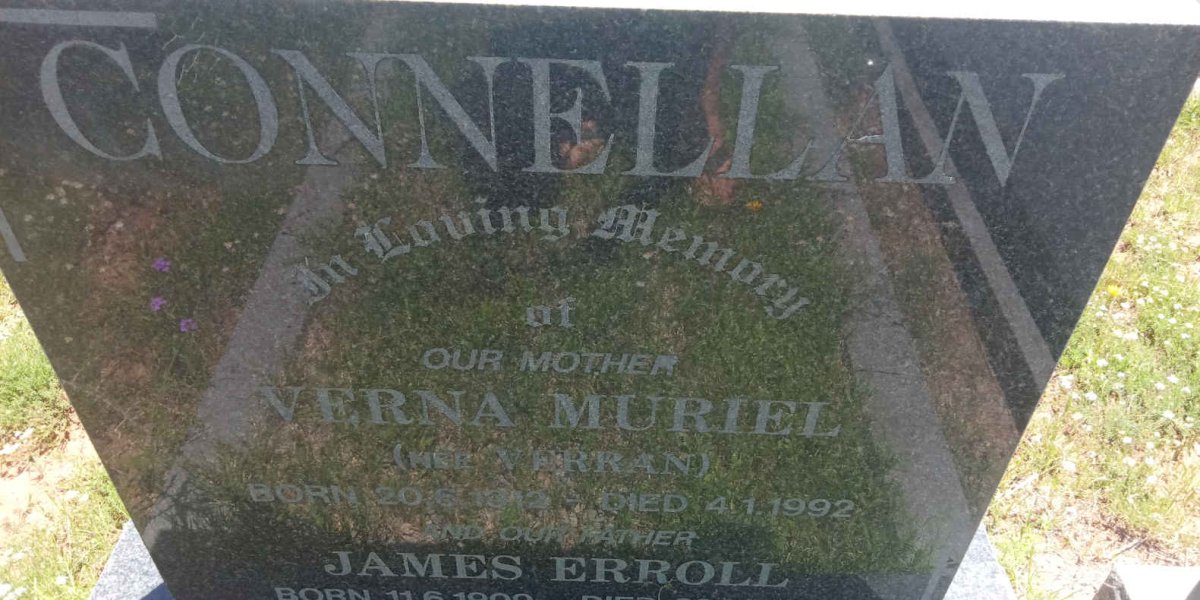 CONNELLAN James Erroll 1909-2005 &amp; Verna Muriel VERRAN 1912-1992