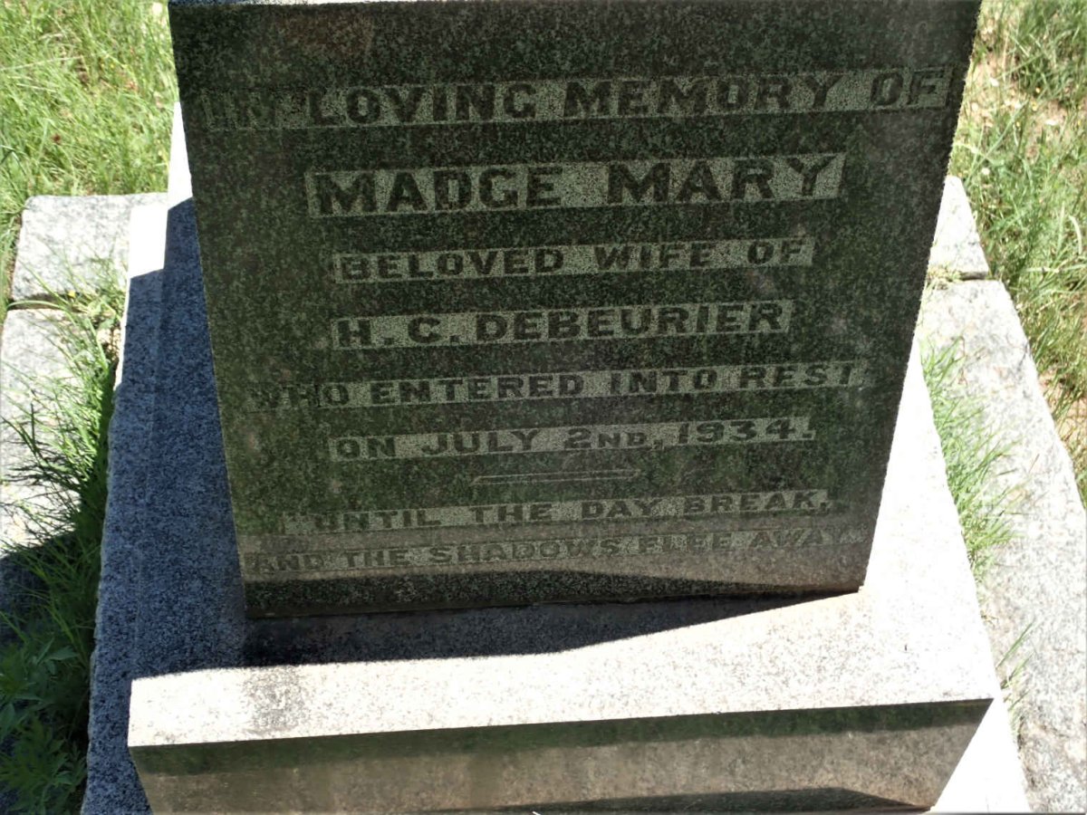 DEBEURIER Madge Mary -1934
