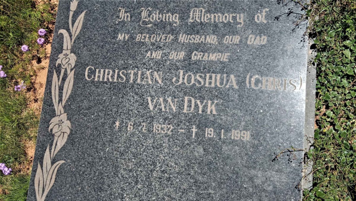 DYK Christian Joshua, van 1932-1991