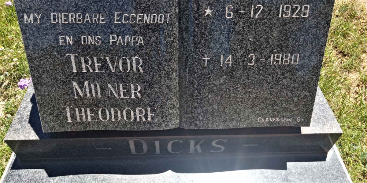 DICKS Trevor Milner Theodore 1929-1980