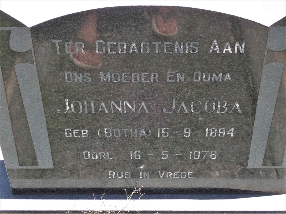 DYK Willem Johannes Stefanus, van 1890-1948 &amp; Johanna Jacoba BOTHA 1894-1978