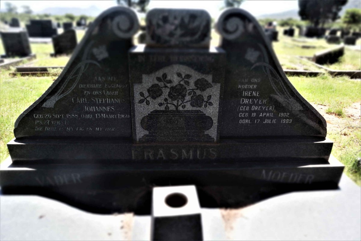 ERASMUS Carl Stephanus Johannes 1888-1960 :: DREYER Irene nee DREYER 1902-1989