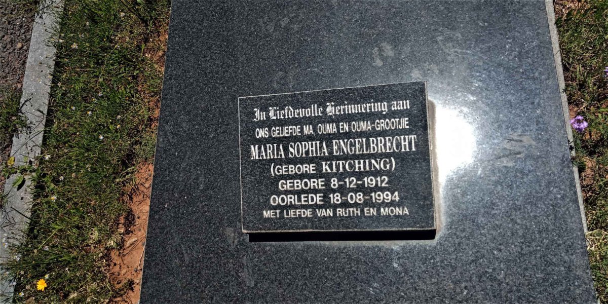 ENGELBRECHT Maria Sophia nee KITCHING 1912-1994