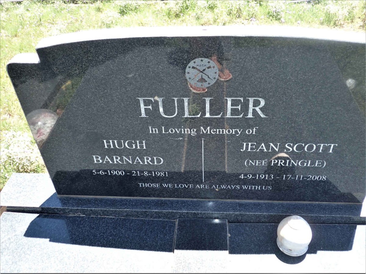 FULLER Hugh Barnard 1900-1981 &amp; Jean Scott PRINGLE 1913-2008