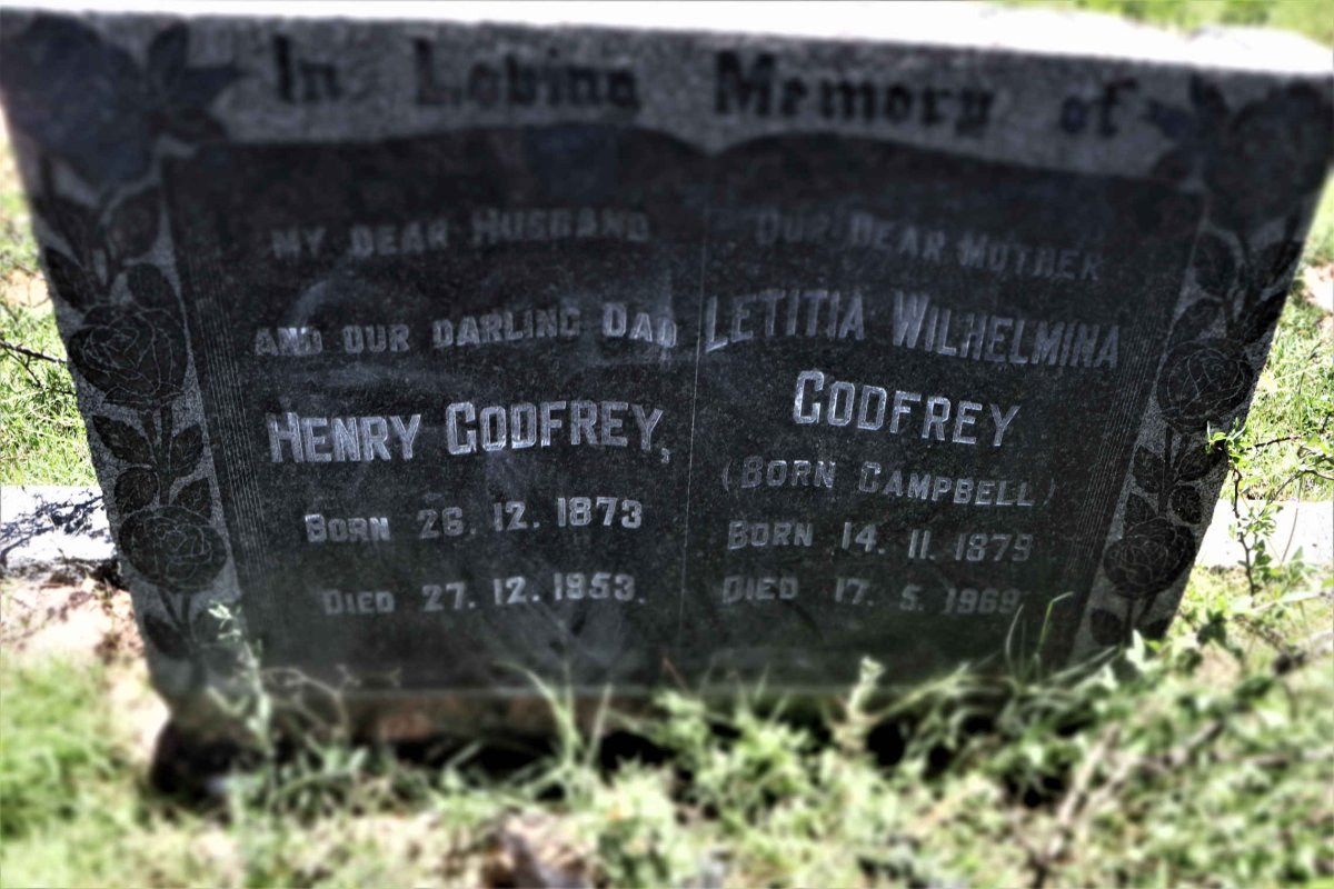 GODFREY Henry 1873-1953 &amp; Letitia Wilhelmina CAMPBELL 1879-1969