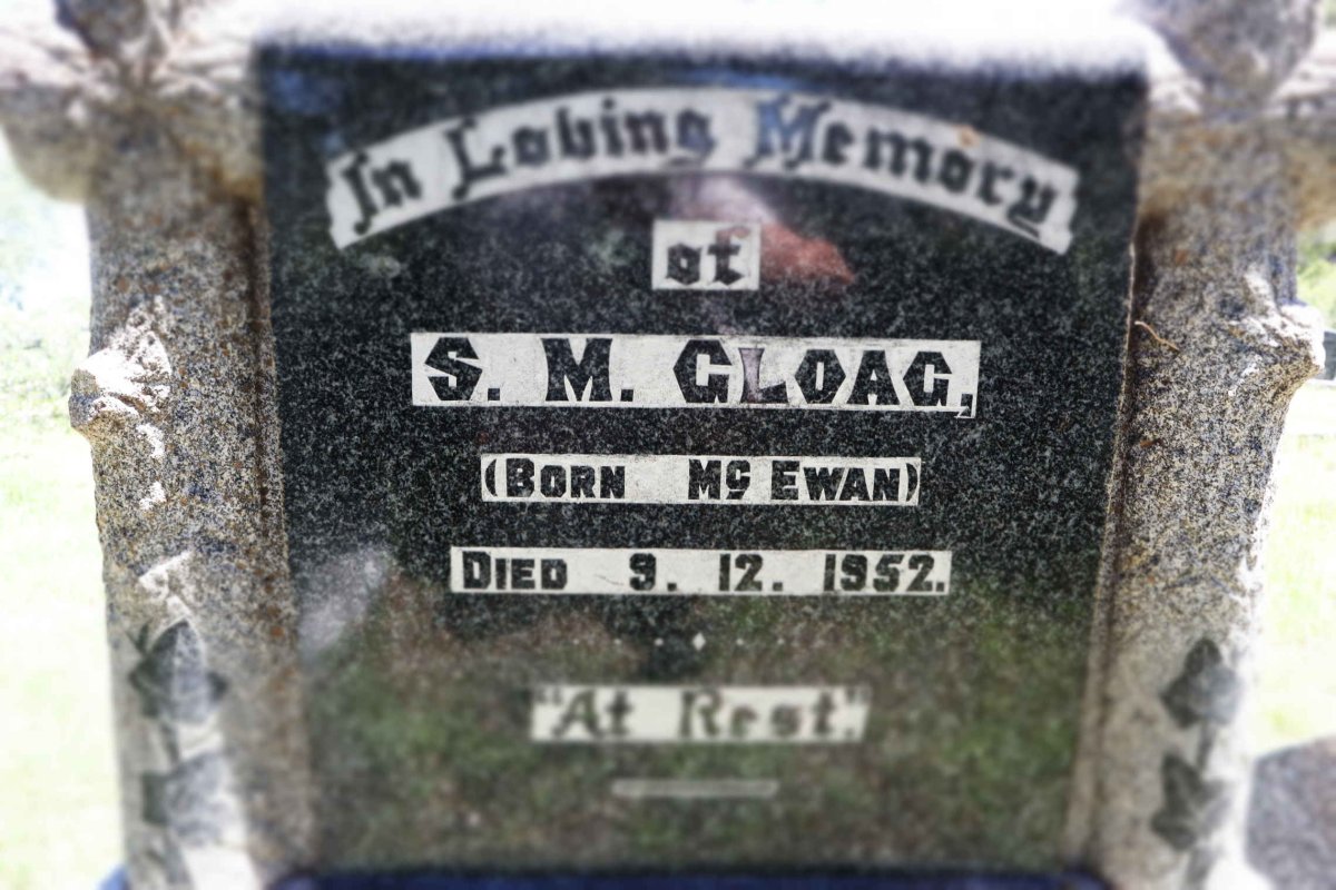 GLOAG S.M. nee MCEWAN -1952
