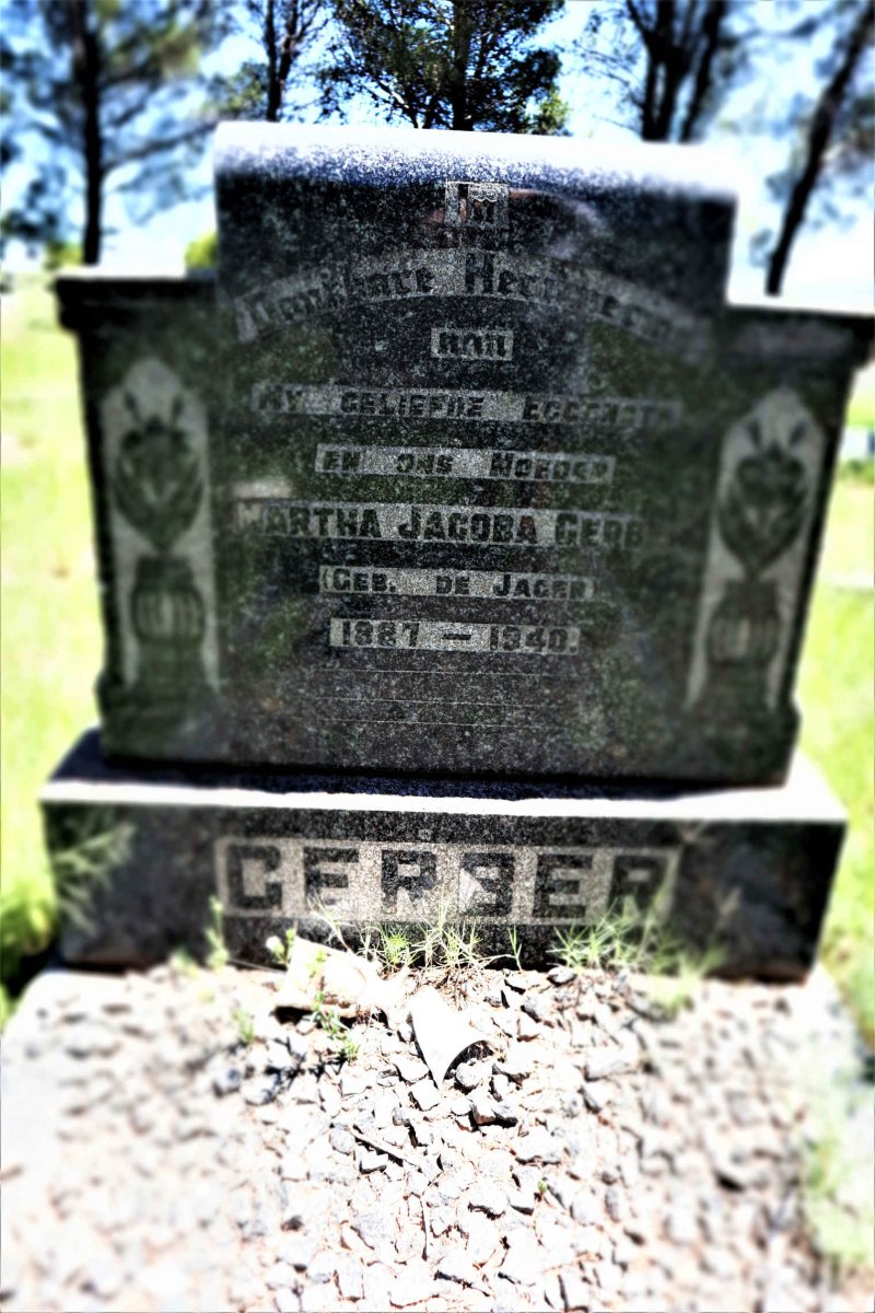 GERBER Martha Jacoba nee DE JAGER 1887-1940