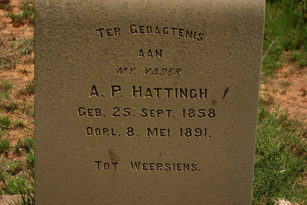 HATTINGH A.P. 1858-1891