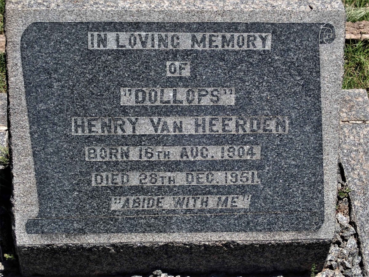 HEERDEN Henry, van 1904-1951