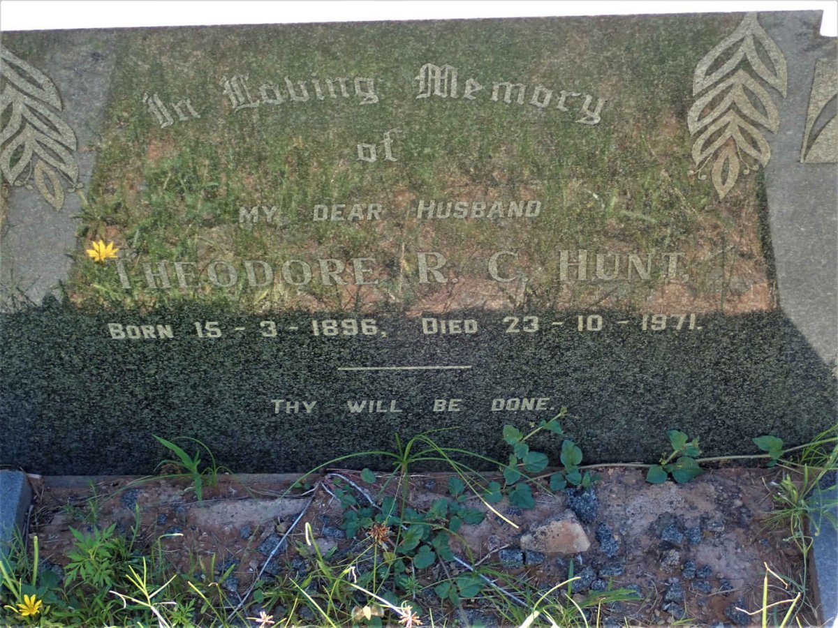 HUNT Theodore R.C. 1896-1971