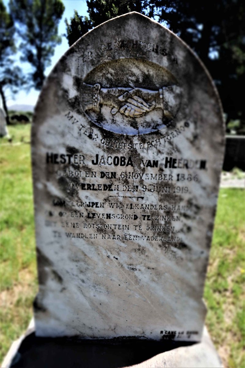 HEERDEN Hester Jacoba, van 1886-1919