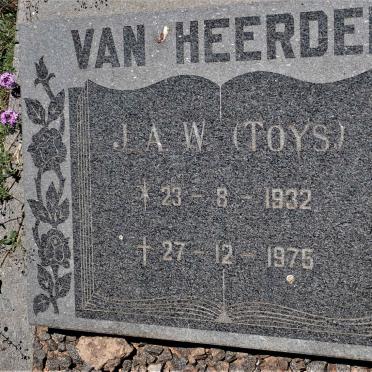 HEERDEN J.A.W., van 1932-1975