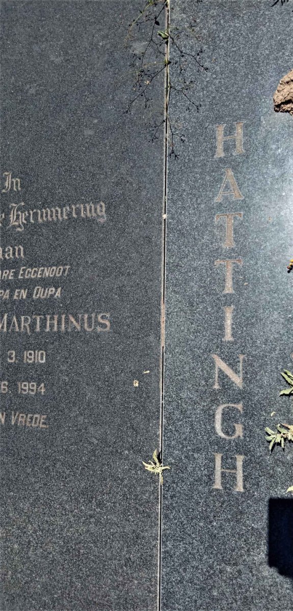 HATTINGH George Marthinus 1910-1994