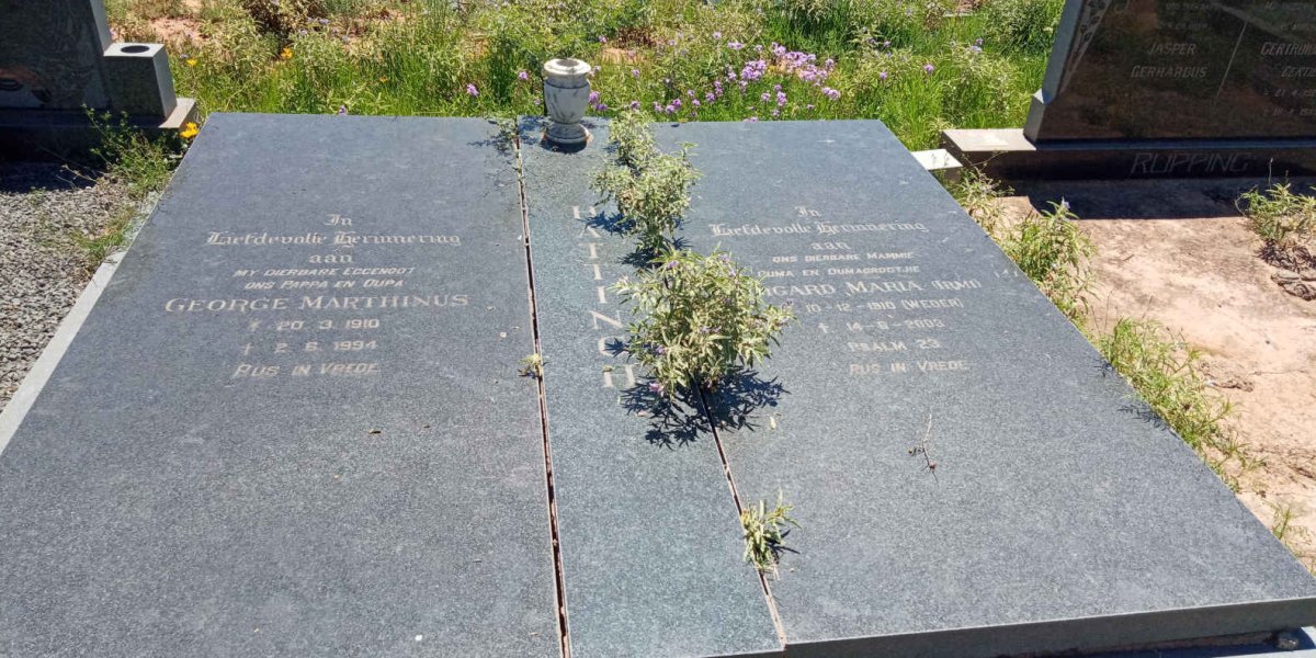 HATTINGH George Marthinus 1910-1994 &amp; Irmgard Maria WEDER 1910-2003
