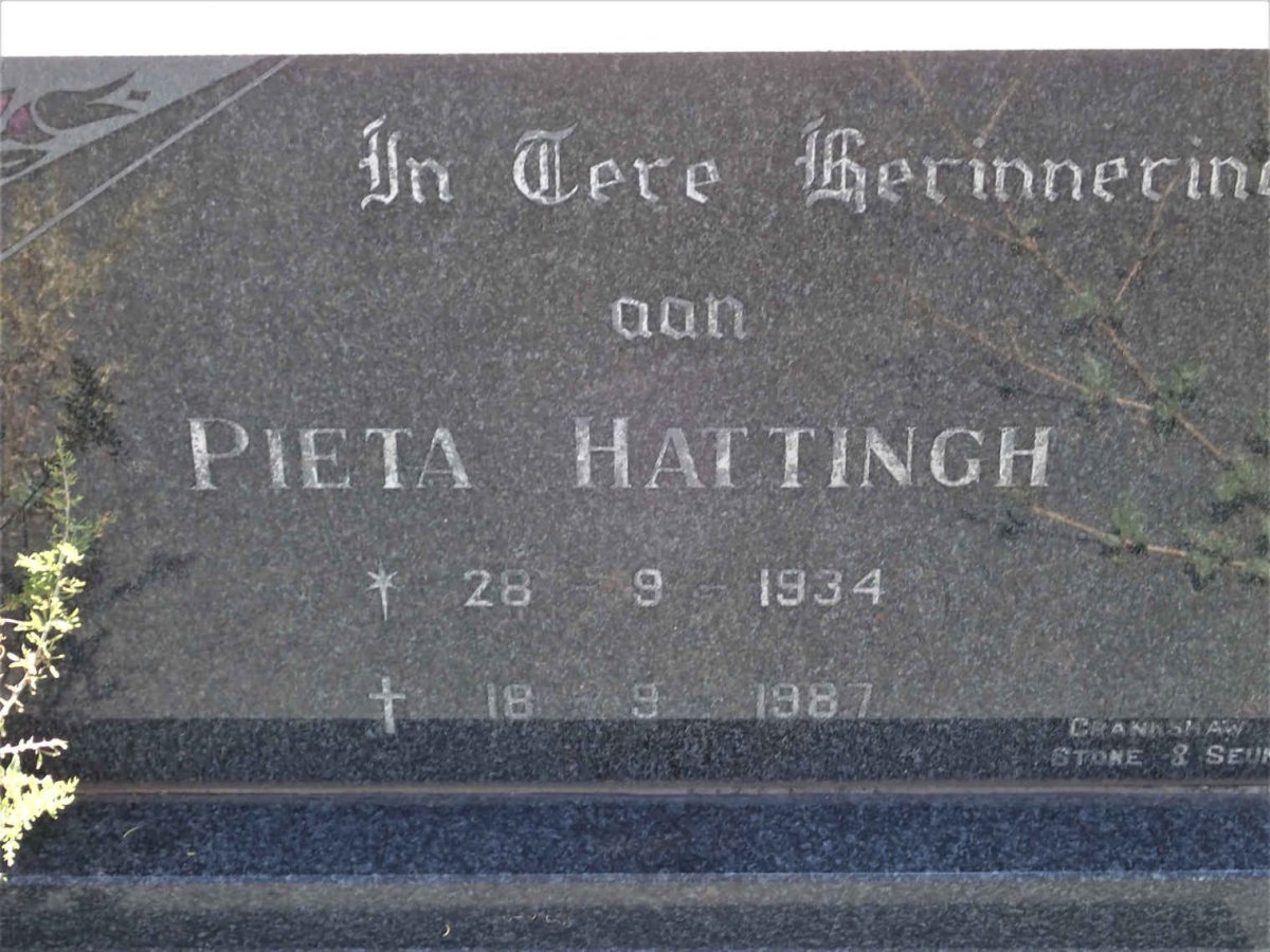 HATTINGH Pieta 1934-1987