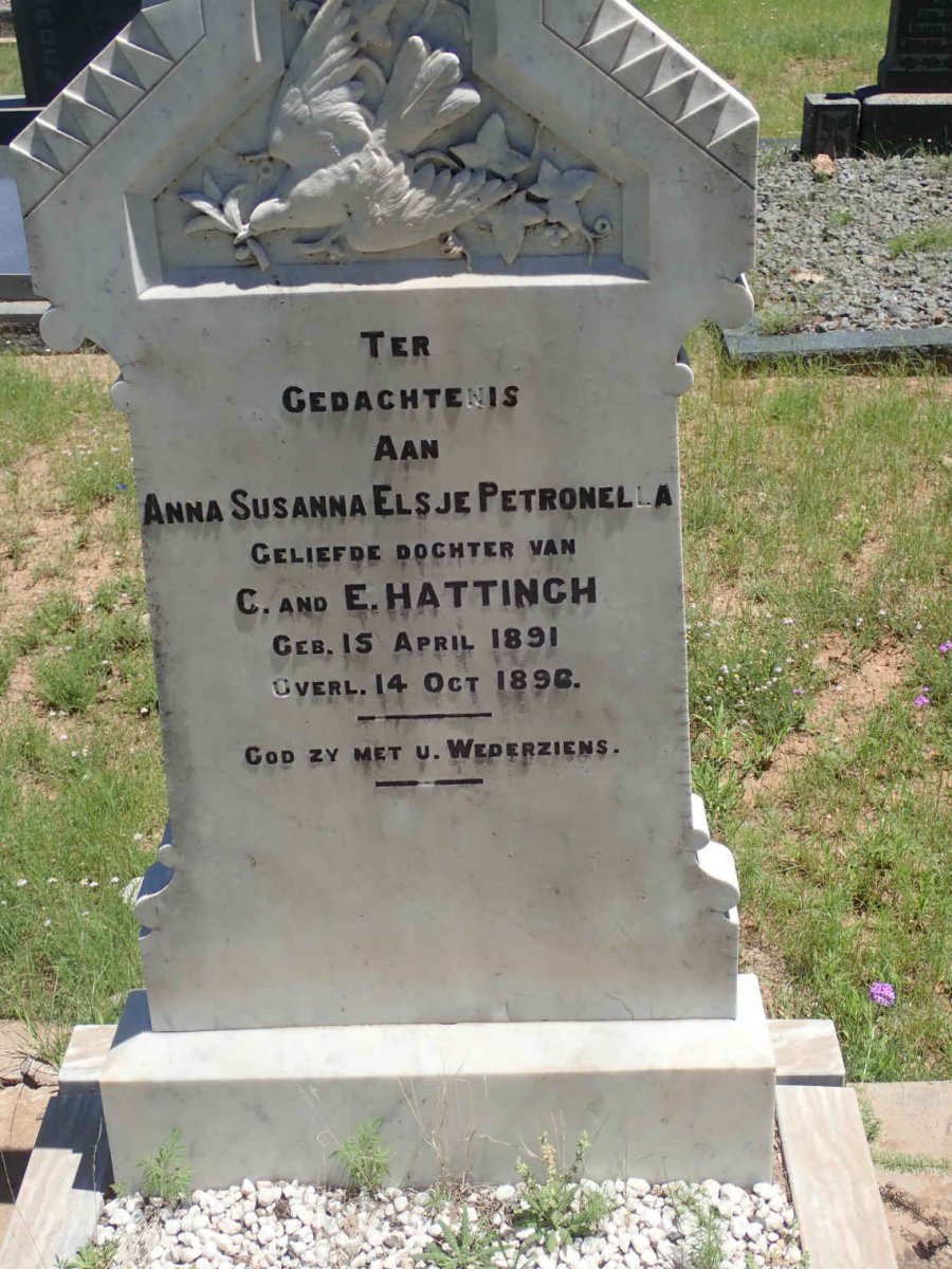 HATTINGH Anna Susanna Elsje Petronella 1891-1896