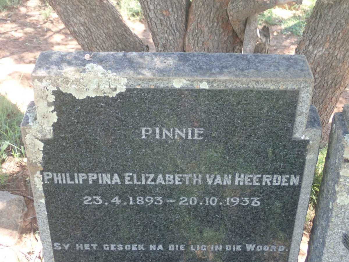 HEERDEN Philippina Elizabeth, van 1893-1936