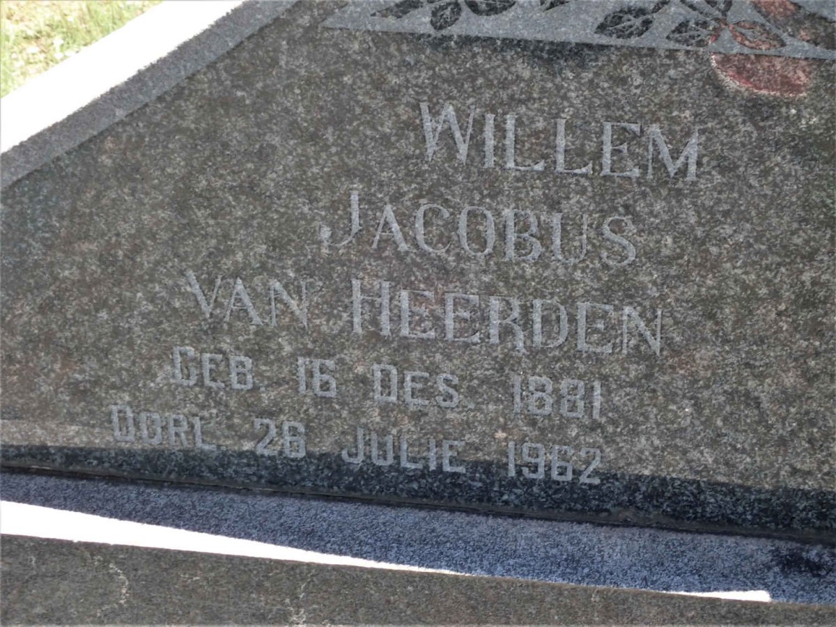 HEERDEN Willem Jacobus, van 1881-1962 &amp; Hermina Margaretha ERASMUS 1885-1953