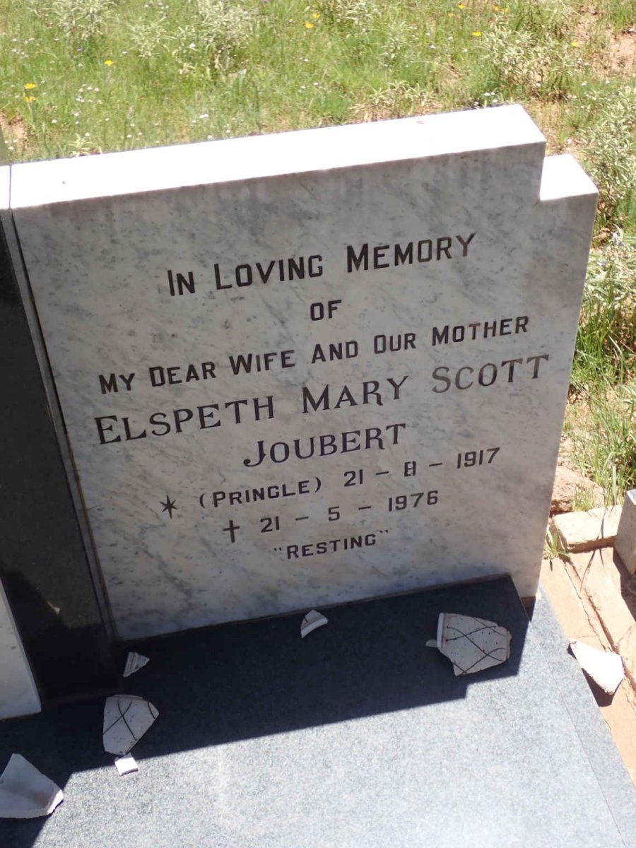 JOUBERT Elspeth Mary Scott nee PRINGLE 1917-1976