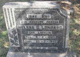 LOMBARD Helena G. nee LATEGAN 1860-1943 