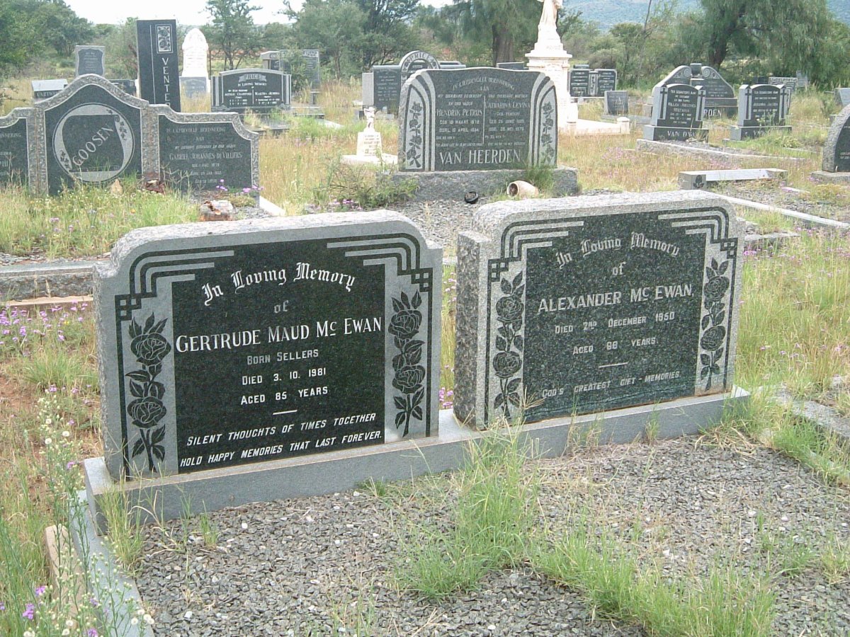 MCEWAN Gertrude Maud born SELLERS -1981 :: MCEWAN Alexander -1950