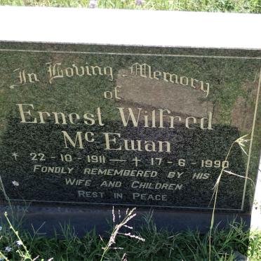 MCEWAN Ernest Wilfred 1911-1990