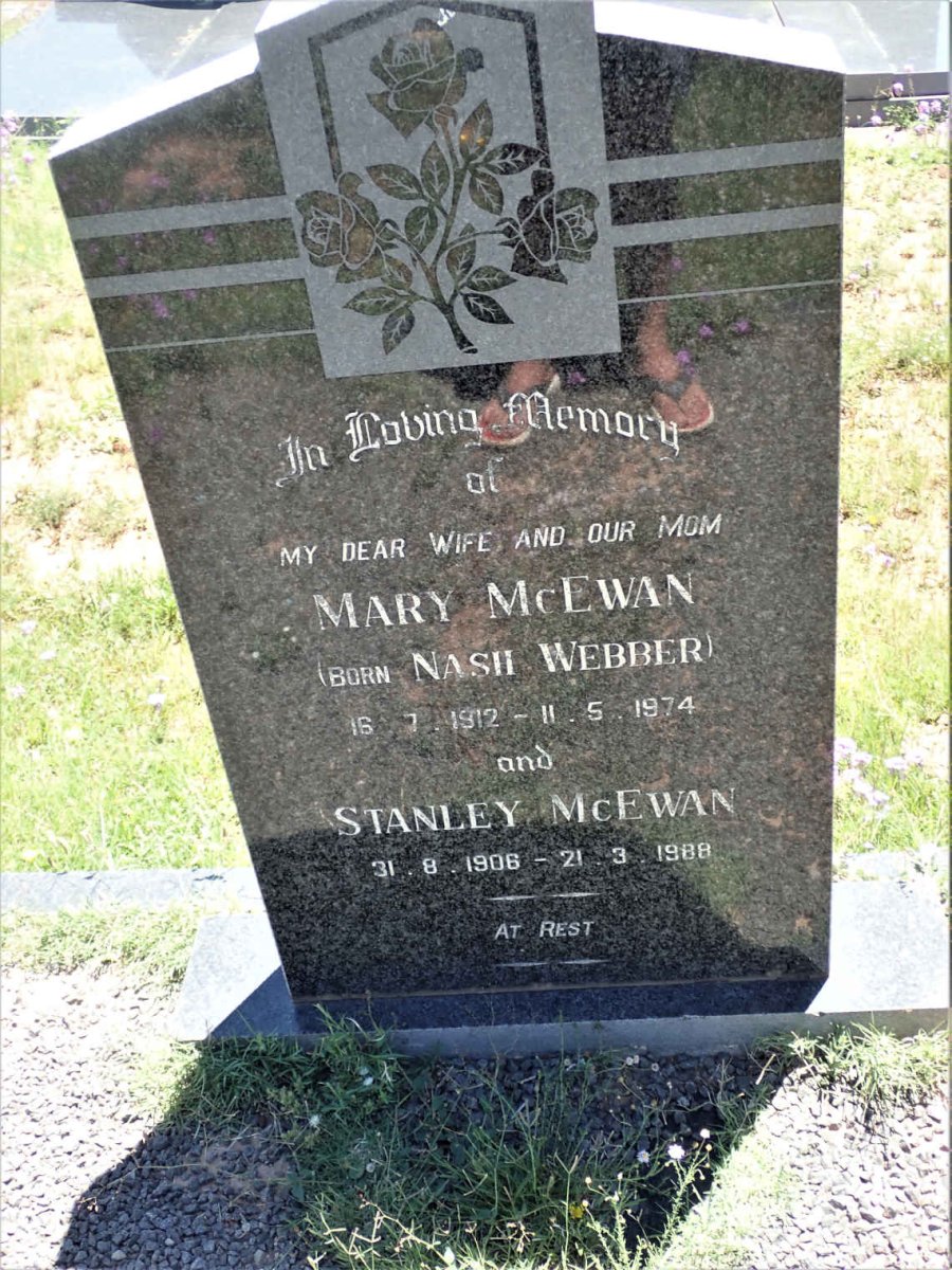 MCEWAN Stanley 1906-1988 &amp; Mary NASH WEBBER 1912-1974