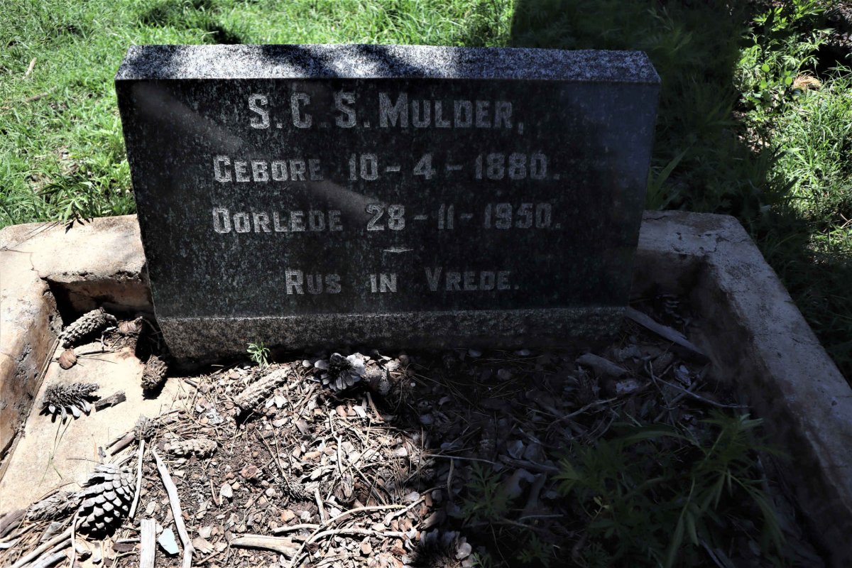 MULDER S.C.S. 1880-1950