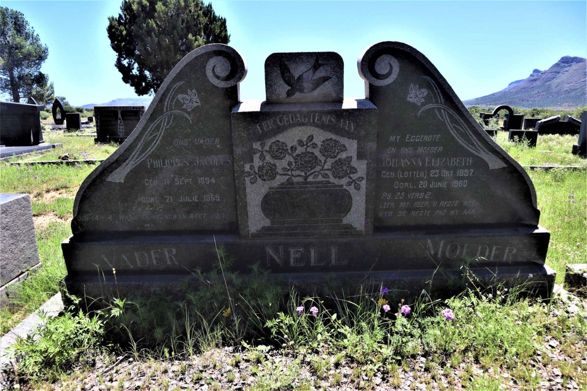 NELL Philippus Jacobus 1894-1969 &amp; Johanna Elizabeth LOTTER 1897-1960