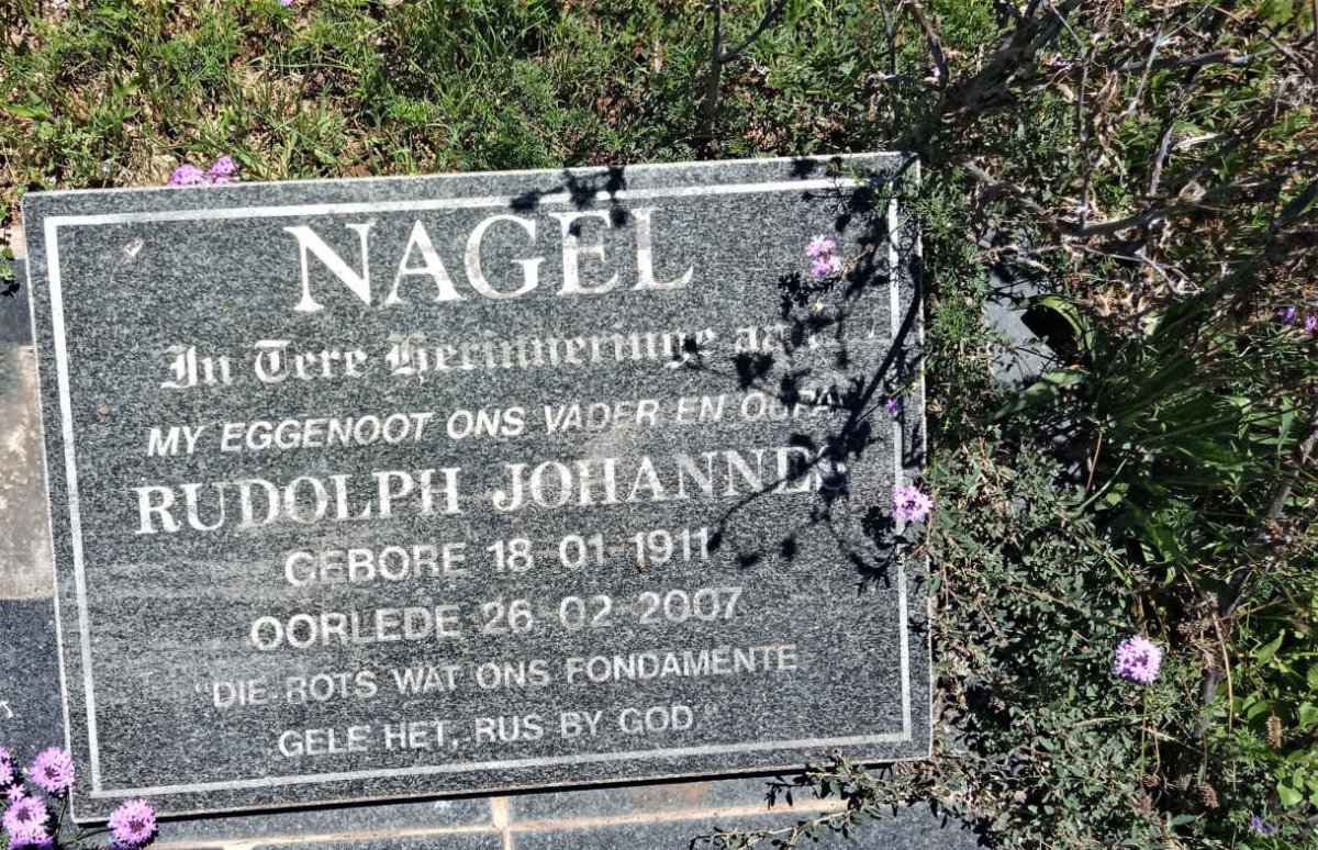 NAGEL Rudolph Johannes 1911-2007