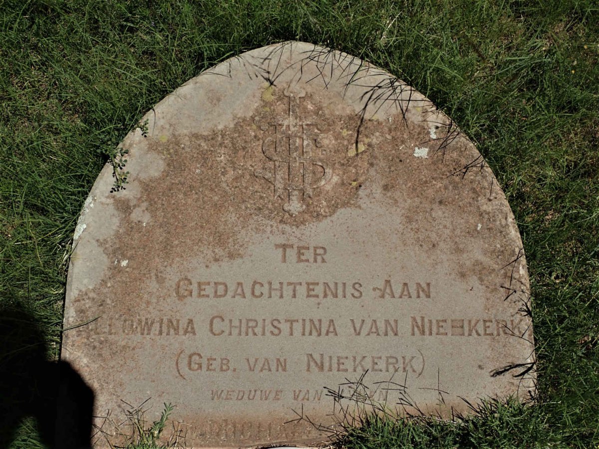 NIEKERK Allowina Christina, van nee VAN NIEKERK 1838-1912