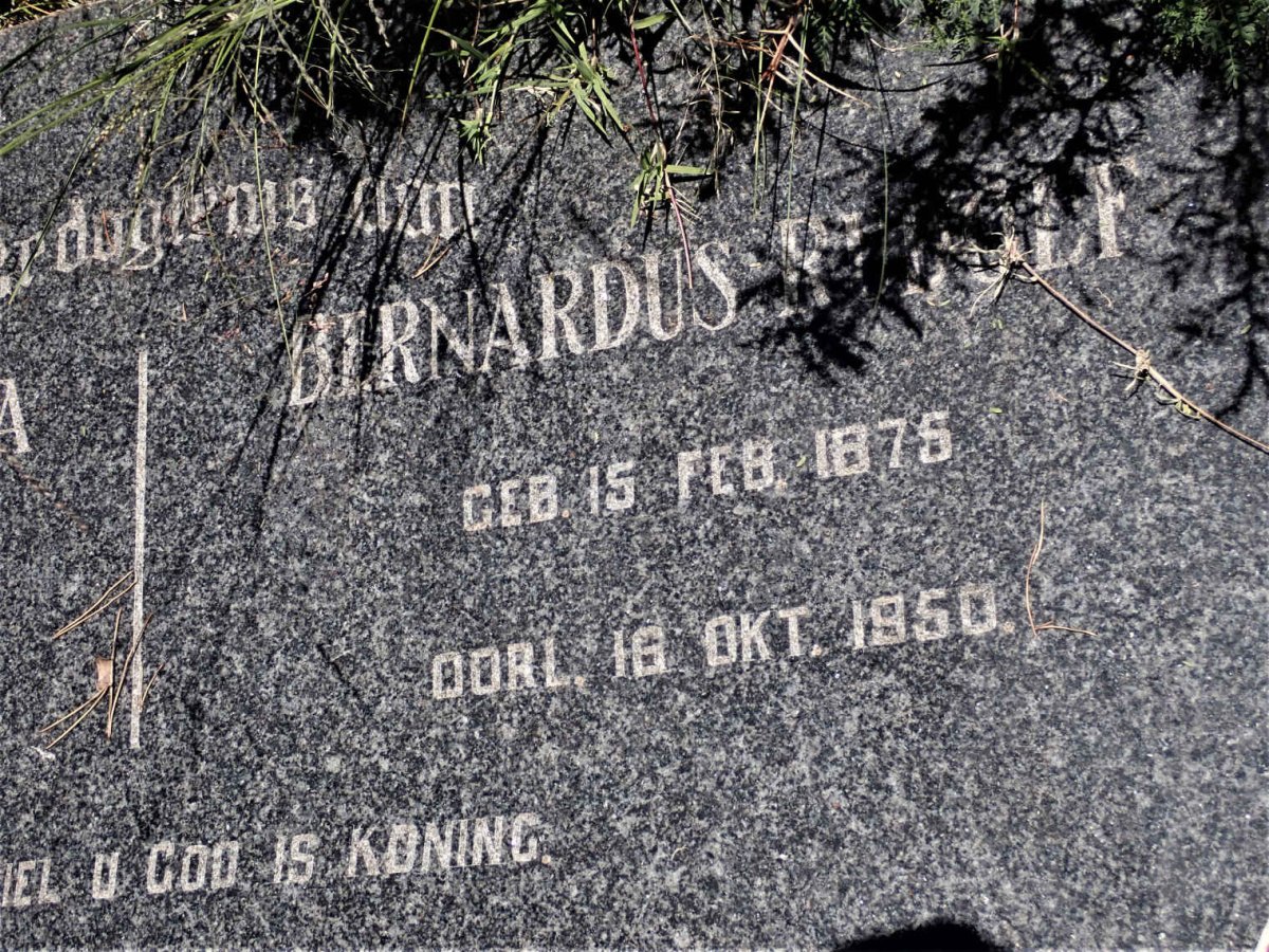 NIEKERK Bernardus Rudolf, van 1875-1950 &amp; Johanna Francina BOTHA 1874-1936
