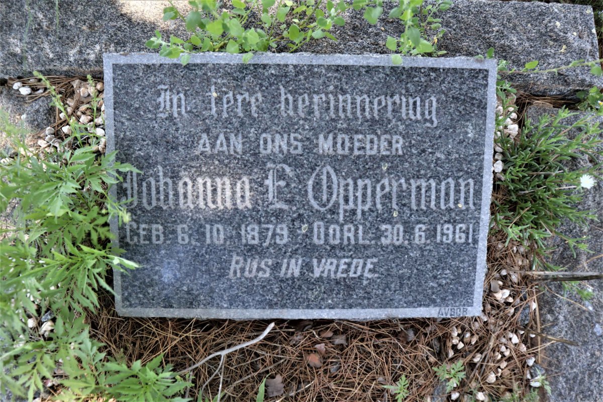 OPPERMAN Johanna E. 1879-1961