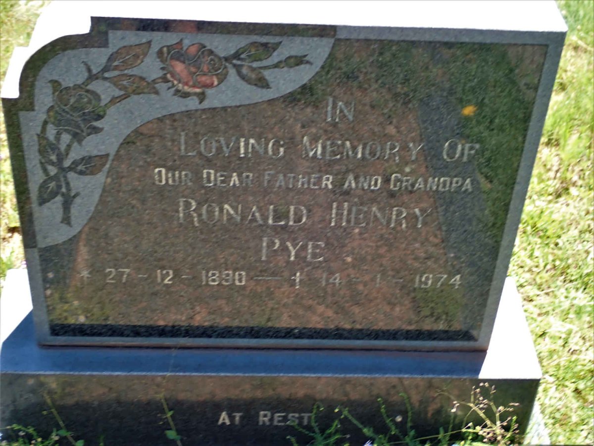 PYE Ronald Henry 1890-1974