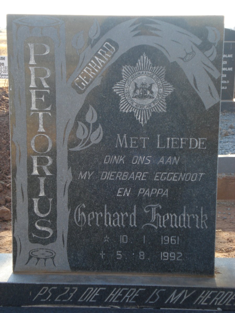 PRETORIUS Gerhard Hendrik 1961-1992