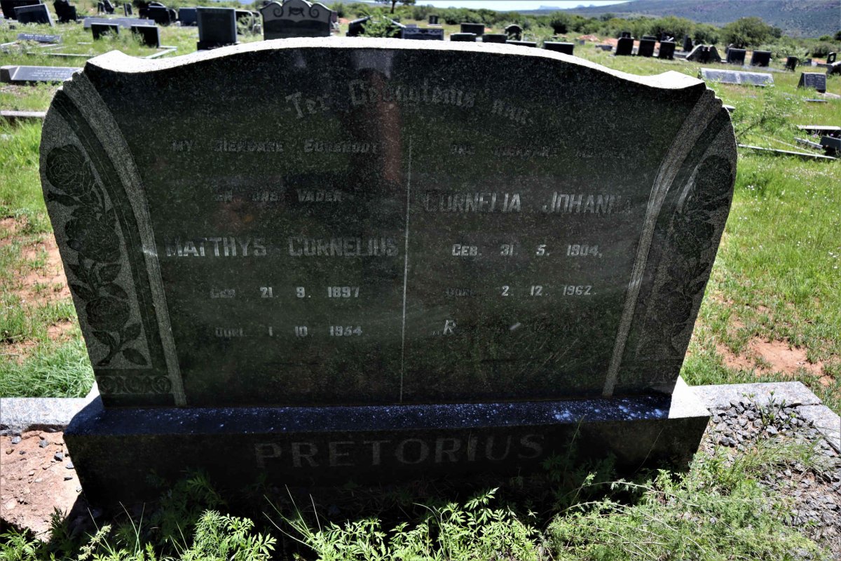 PRETORIUS Matthys Cornelius 1897-1954 &amp; Cornelia Johanna 1904-1962