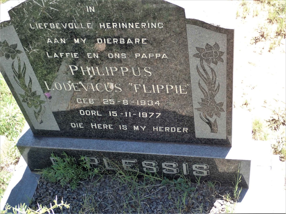 PLESSIS Philippus Lodevicus, du 1934-1977