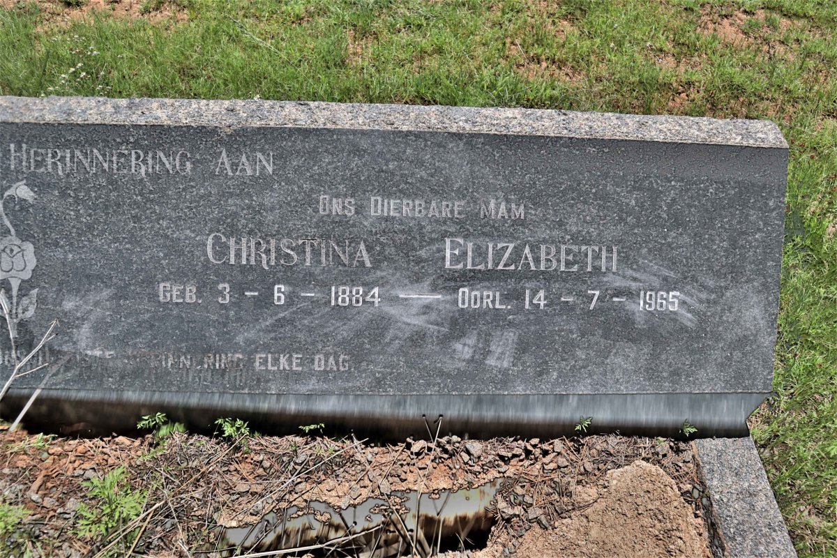 PIETERSEN Christina Elizabeth 1884-1965