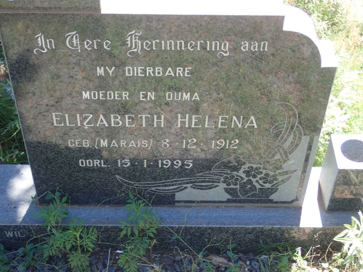 PRETORIUS Johannes 1919-1990 &amp; Elizabeth Helena MARAIS 1912-1995 :: MARAIS Susarah Fredrika 1925-1991