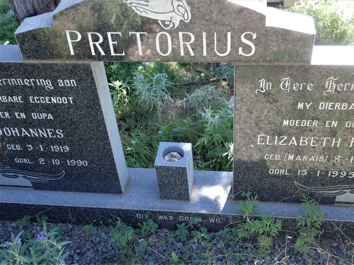 PRETORIUS Johannes 1919-1990 &amp; Elizabeth Helena MARAIS 1912-1995 :: MARAIS Susarah Fredrika 1925-1991
