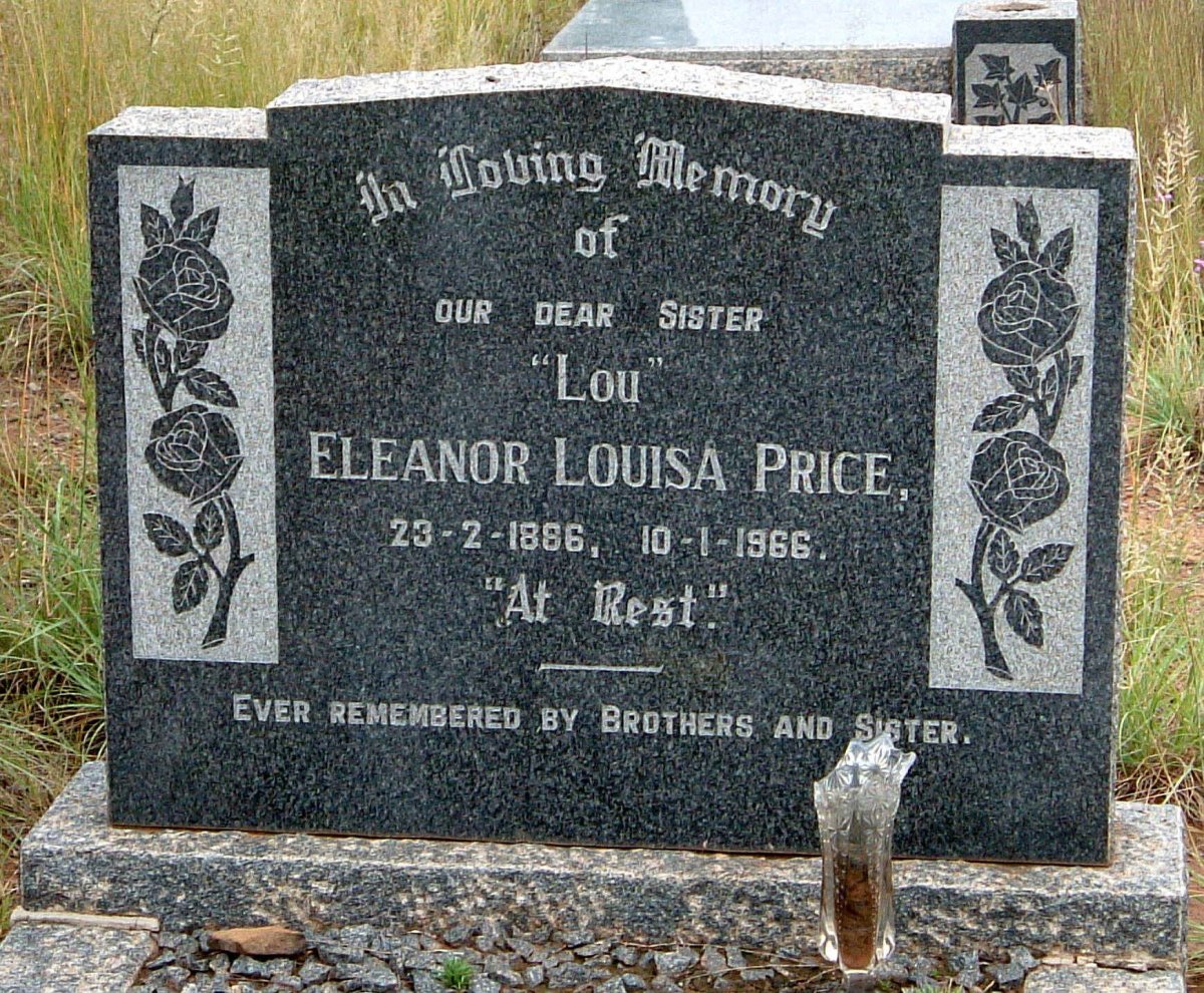 PRICE Eleanor Louisa 1886-1966