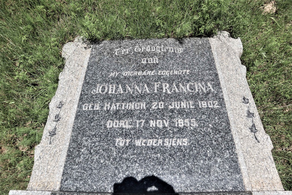 PLESSIS Johanna Francina, du nee HATTINGH 1902-1955