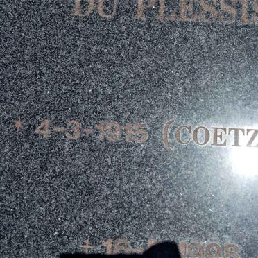 PLESSIS Martha Louisa, du nee COETZER 1915-1998
