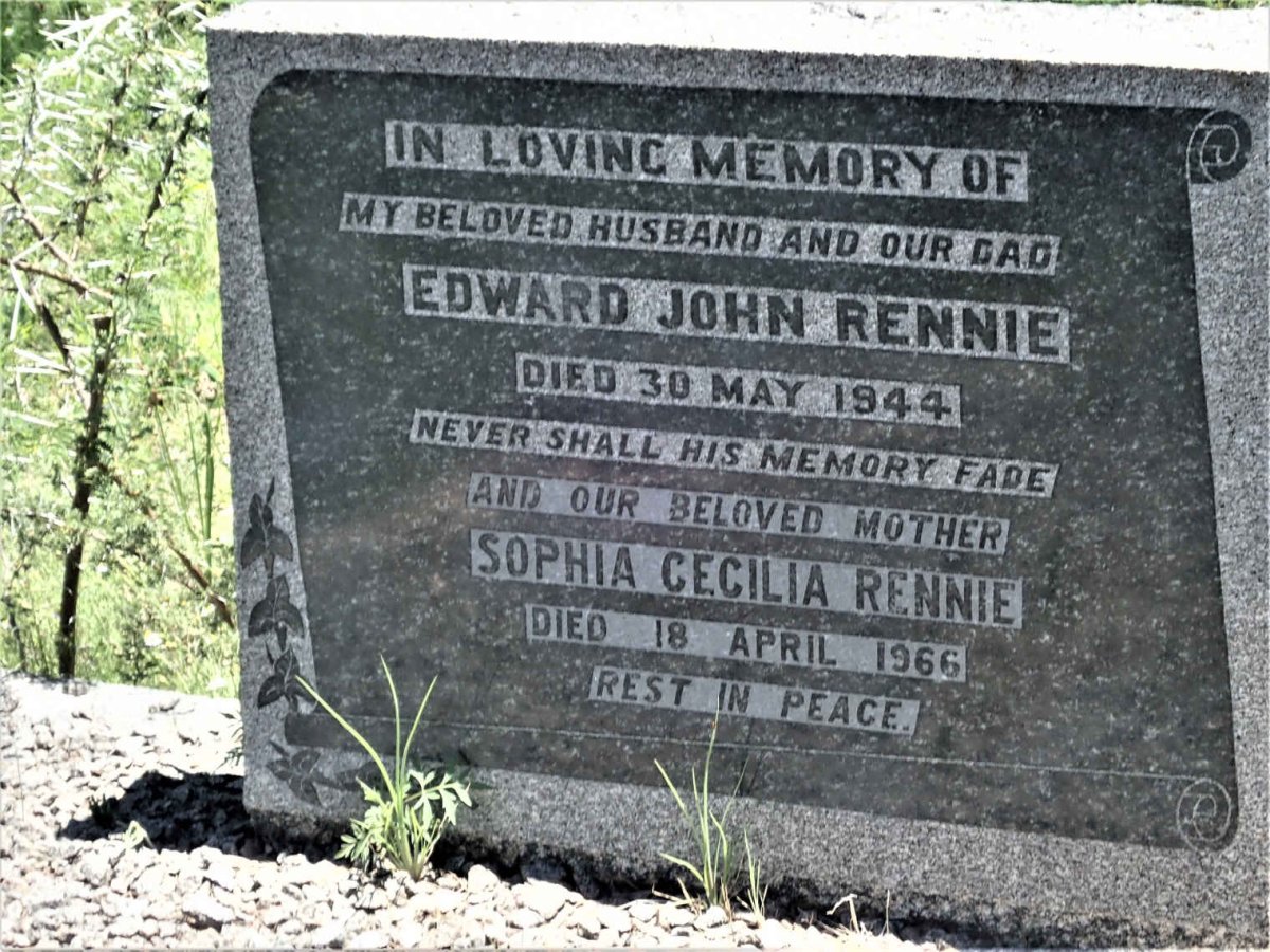 RENNIE Edward John -1944 &amp; Sophia Cecilia -1966