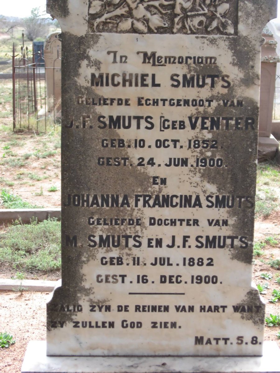SMUTS Michiel 1852-1900 :: SMUTS Johanna Francina 1882-1900