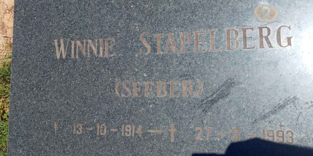 STAPELBERG Winnie nee SEEBER 1914-1993