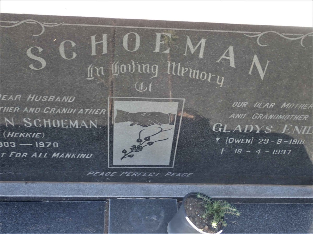 SCHOEMAN Hendrik N. 1903-1970 &amp; Gladys Enid OWEN 1918-1997