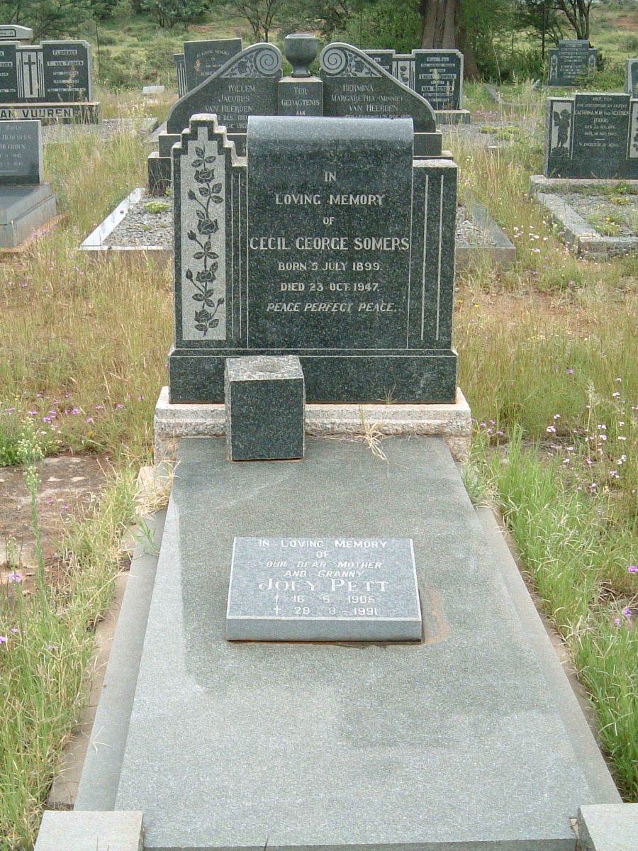SOMERS Cecil George 1899-1947 :: PETT Joey 1905-1991