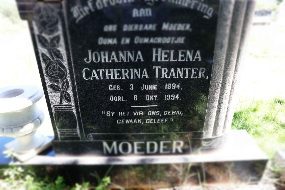 TRANTER Frederick Francois 1887-1963 &amp; Johanna Helena Catharina 1894-1994